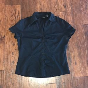 New York & Company stretch button top